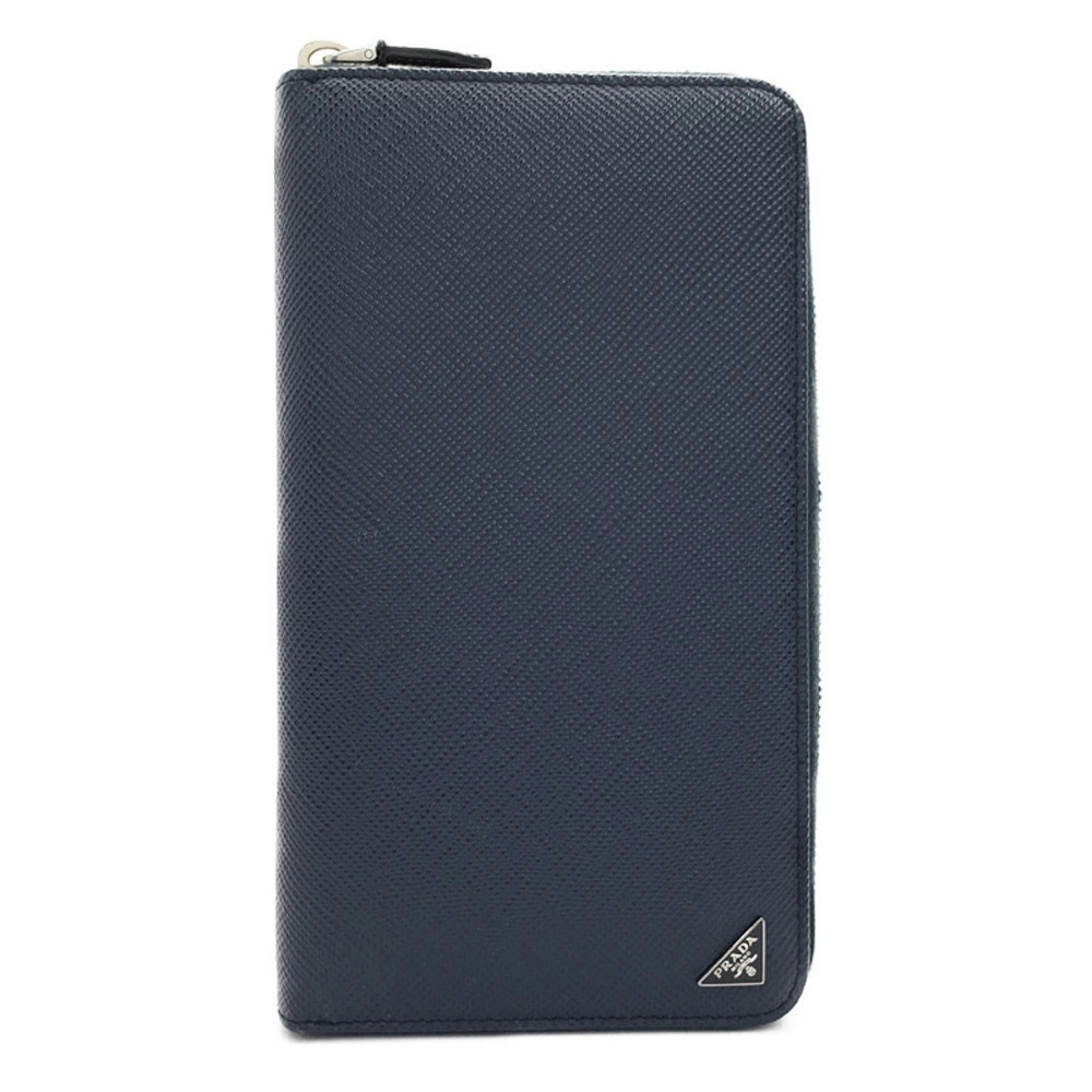 Prada Document CasePrada Saffiano Leather Zip Around Long Wallet Round Zipper